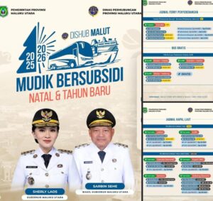 Pemprov Maluku Utara Resmi Luncurkan Program Mudik Bersubsidi Natal dan Tahun Baru 2025–2026, Sediakan Kapal Laut, Ferry, dan Bus Gratis untuk Ringankan Beban Masyarakat